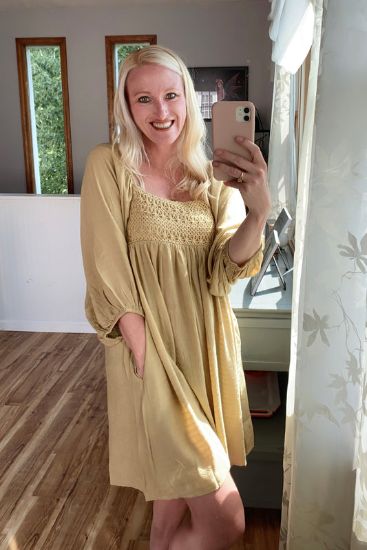 Abigail Dress in Mustard