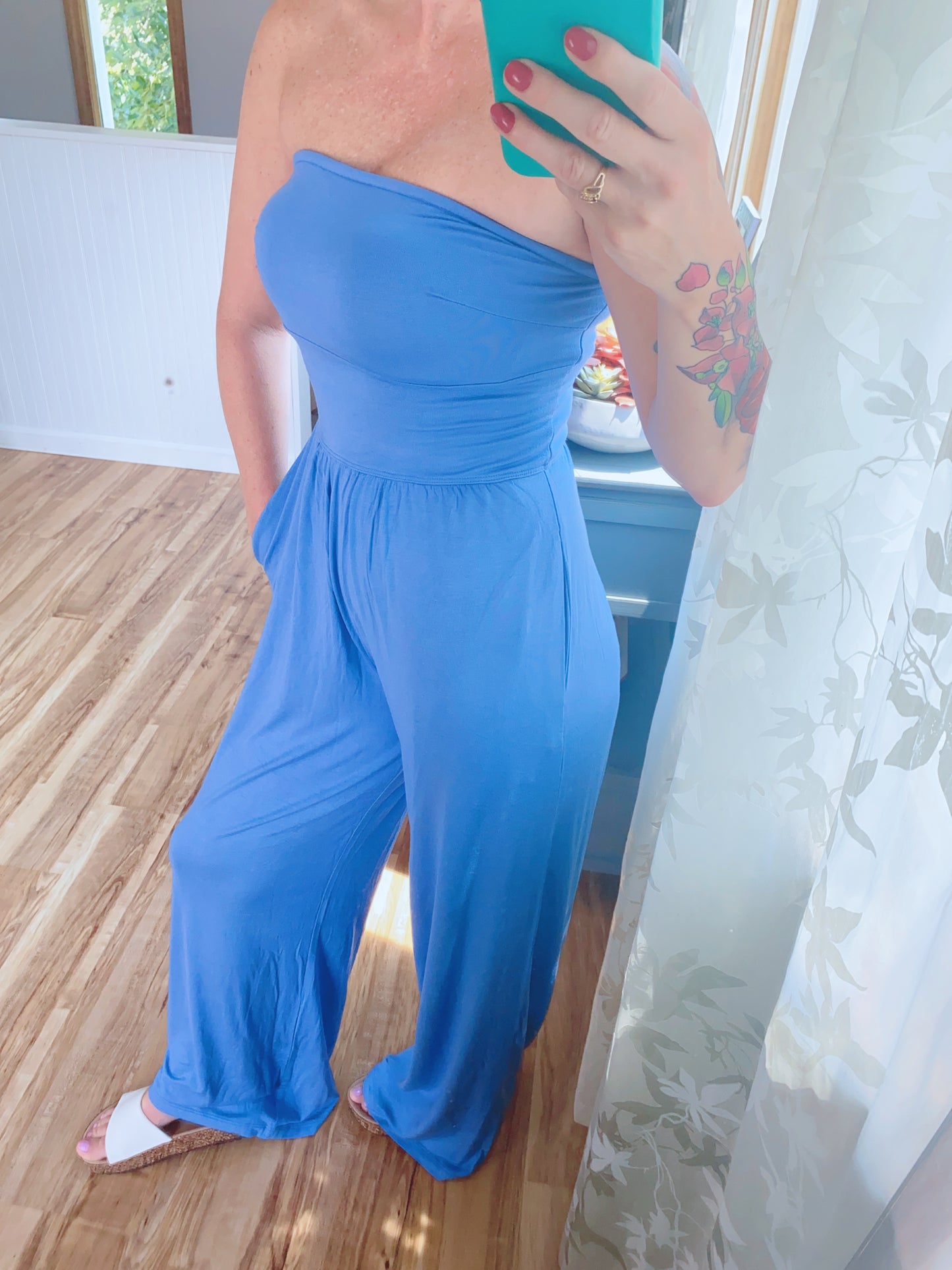 Go with the Flow Cerulean Jumpsuit