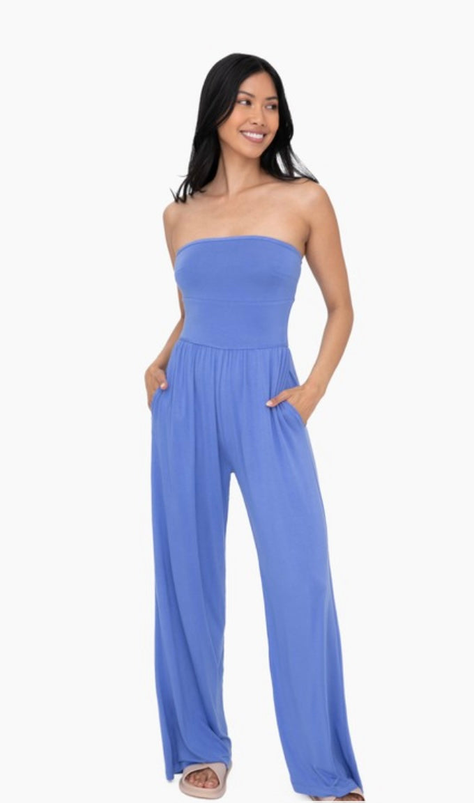 Go with the Flow Cerulean Jumpsuit