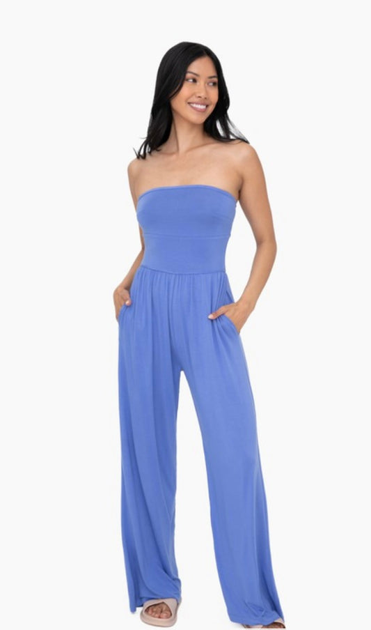 Go with the Flow Cerulean Jumpsuit