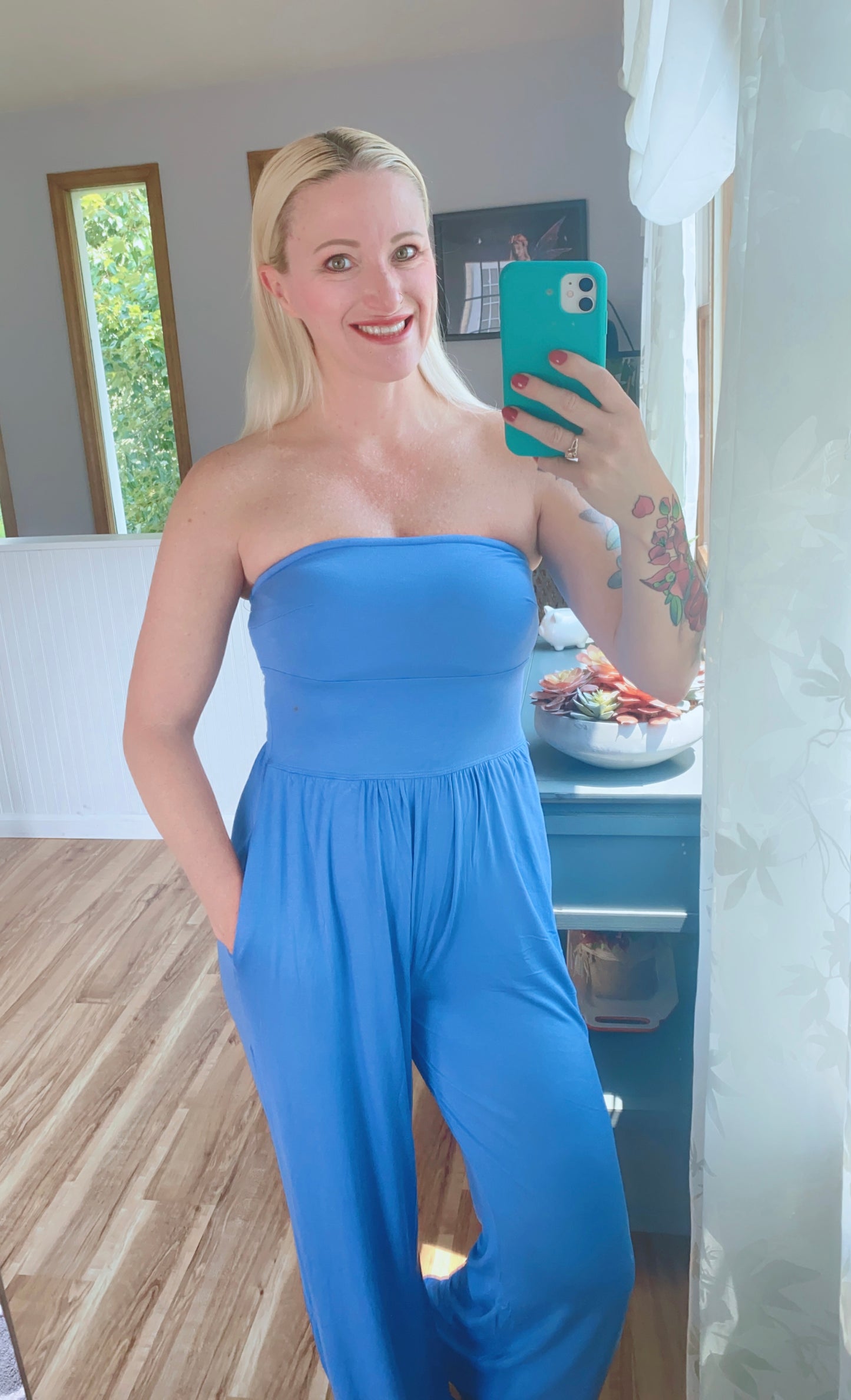 Go with the Flow Cerulean Jumpsuit