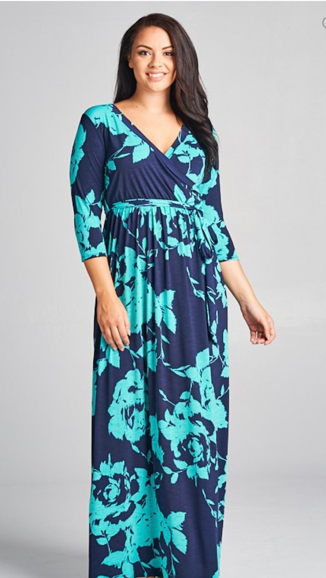 Perfect Getaway Floral Maxi in Plus