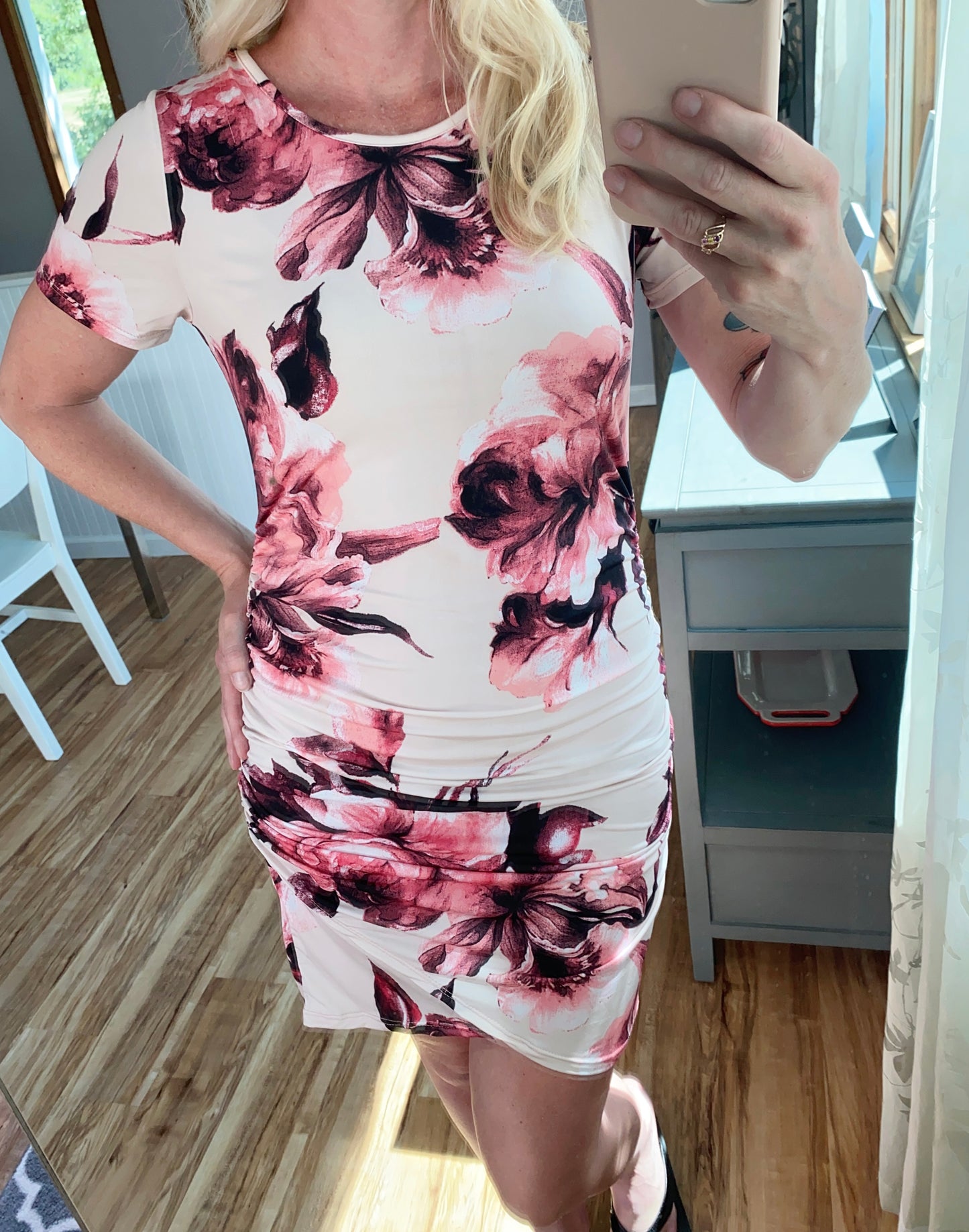 Blush Floral Mini Dress