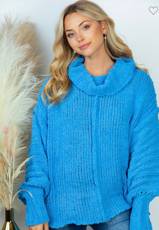 Azure Cozy Sweater