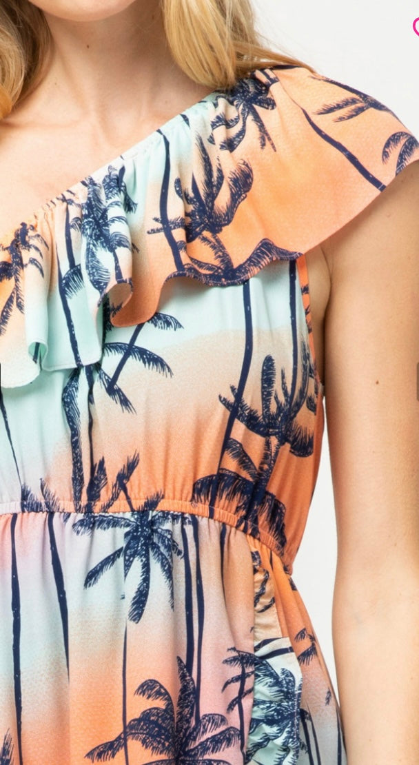 Sunset Palms Vacation Dress