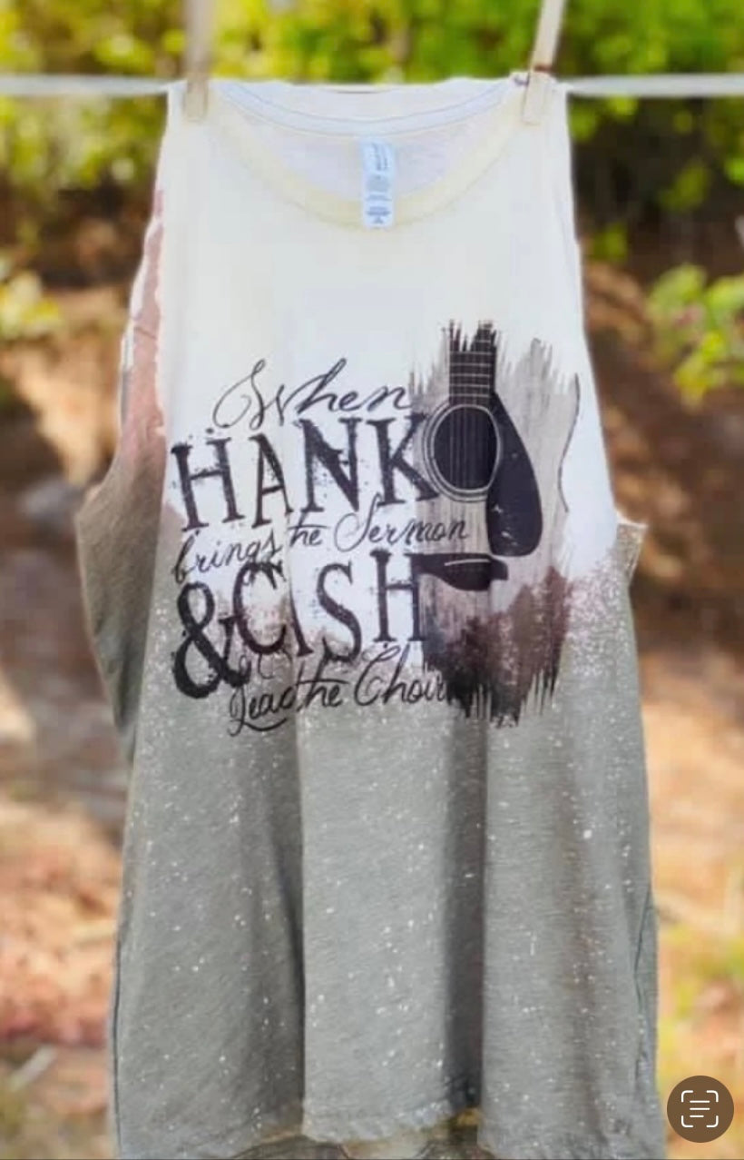 Hank and Cash Bleached Tank