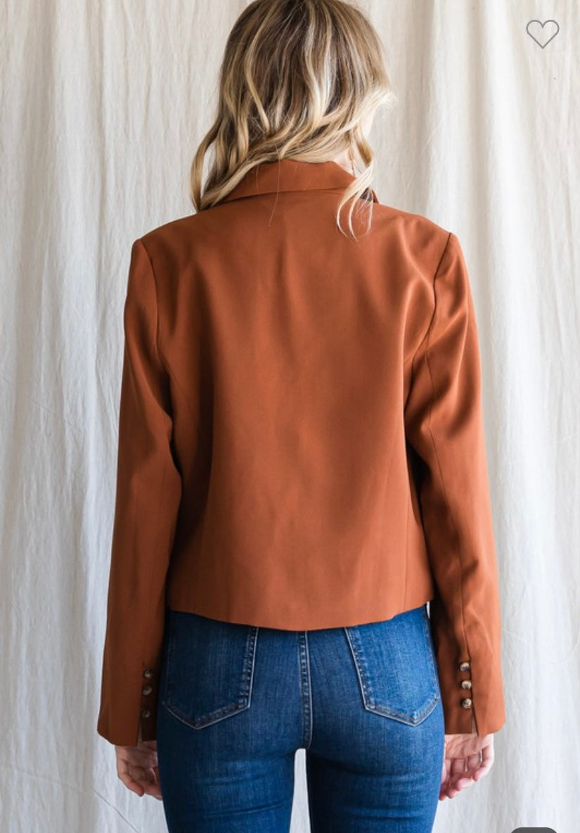 Pretty On Point Toffee Blazer