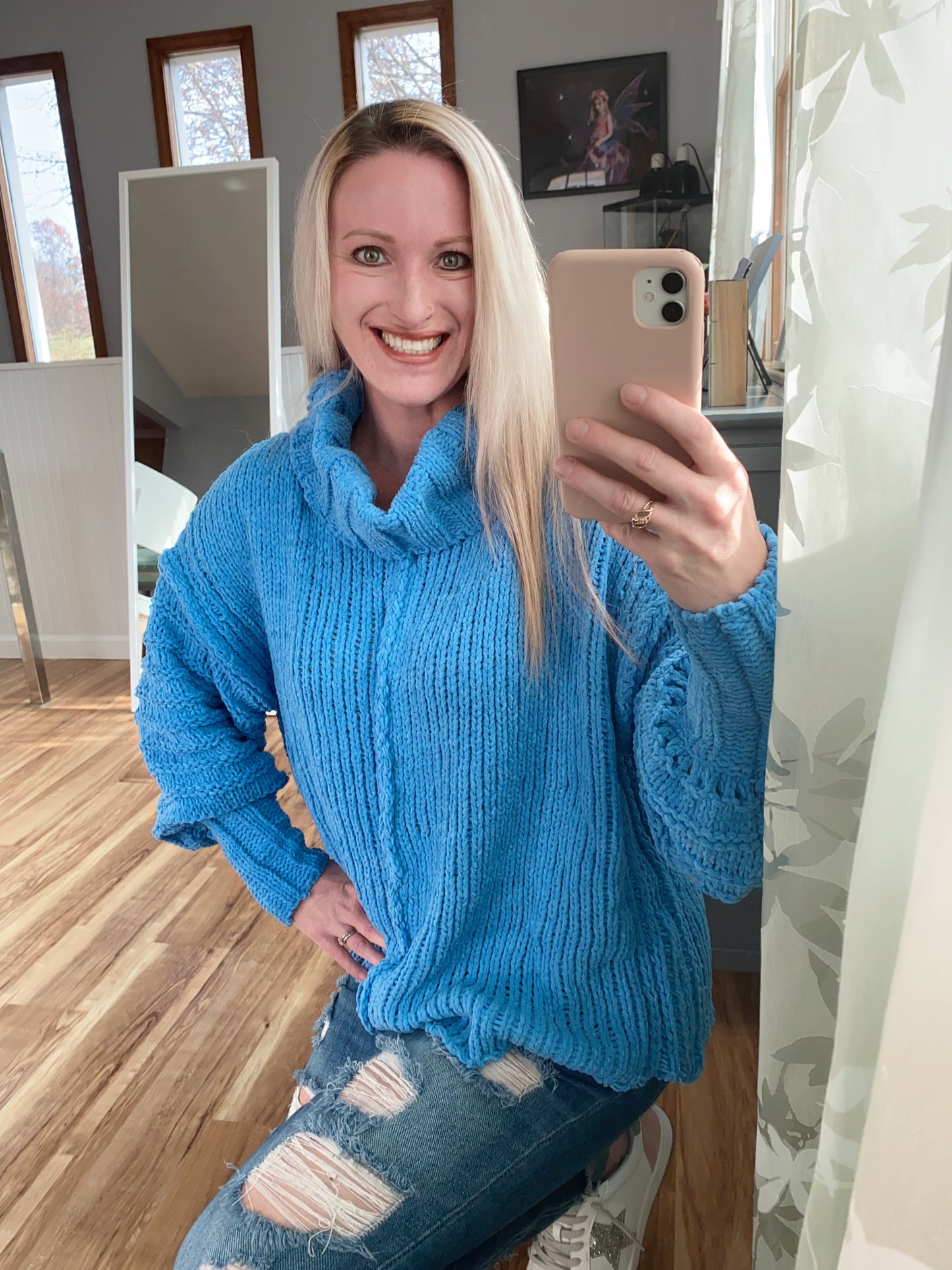 Azure Cozy Sweater