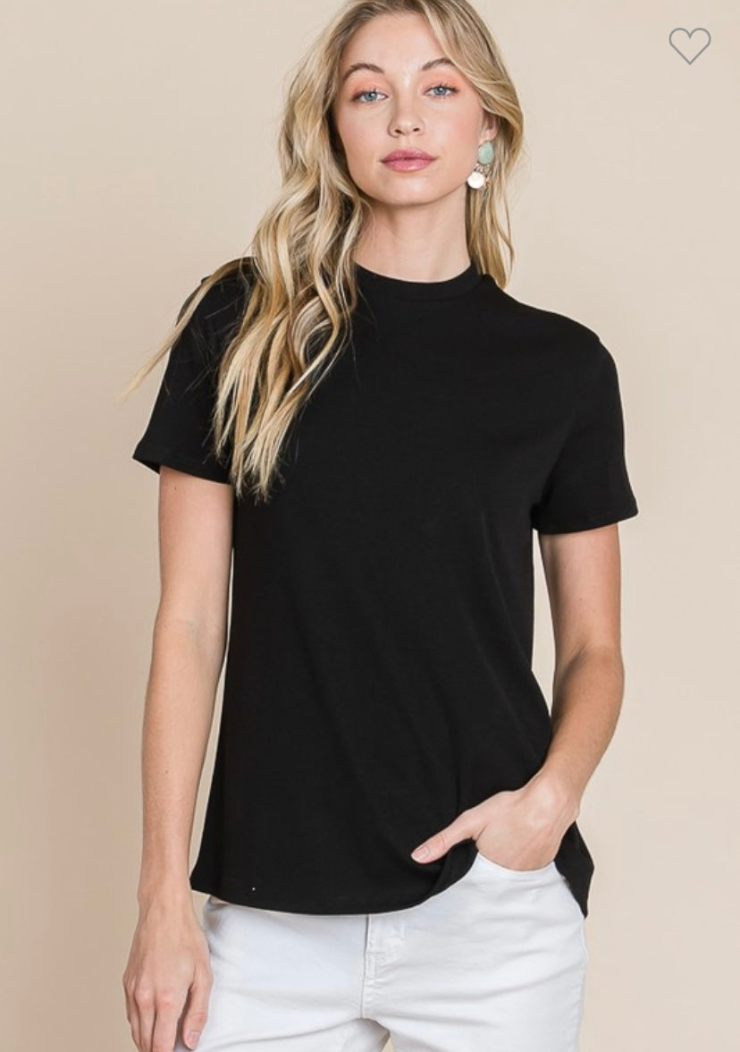 Black High Neck Top