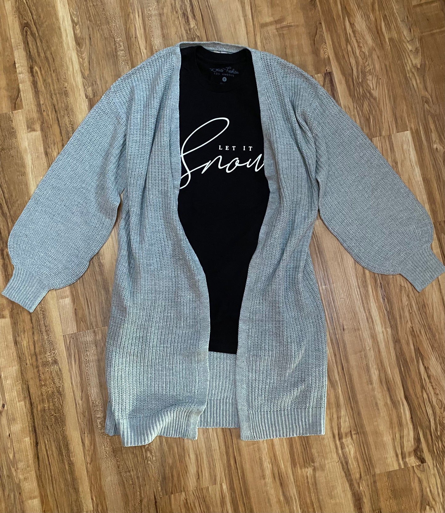 Heather Grey Long Cardi