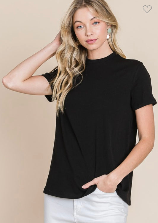 Black High Neck Top