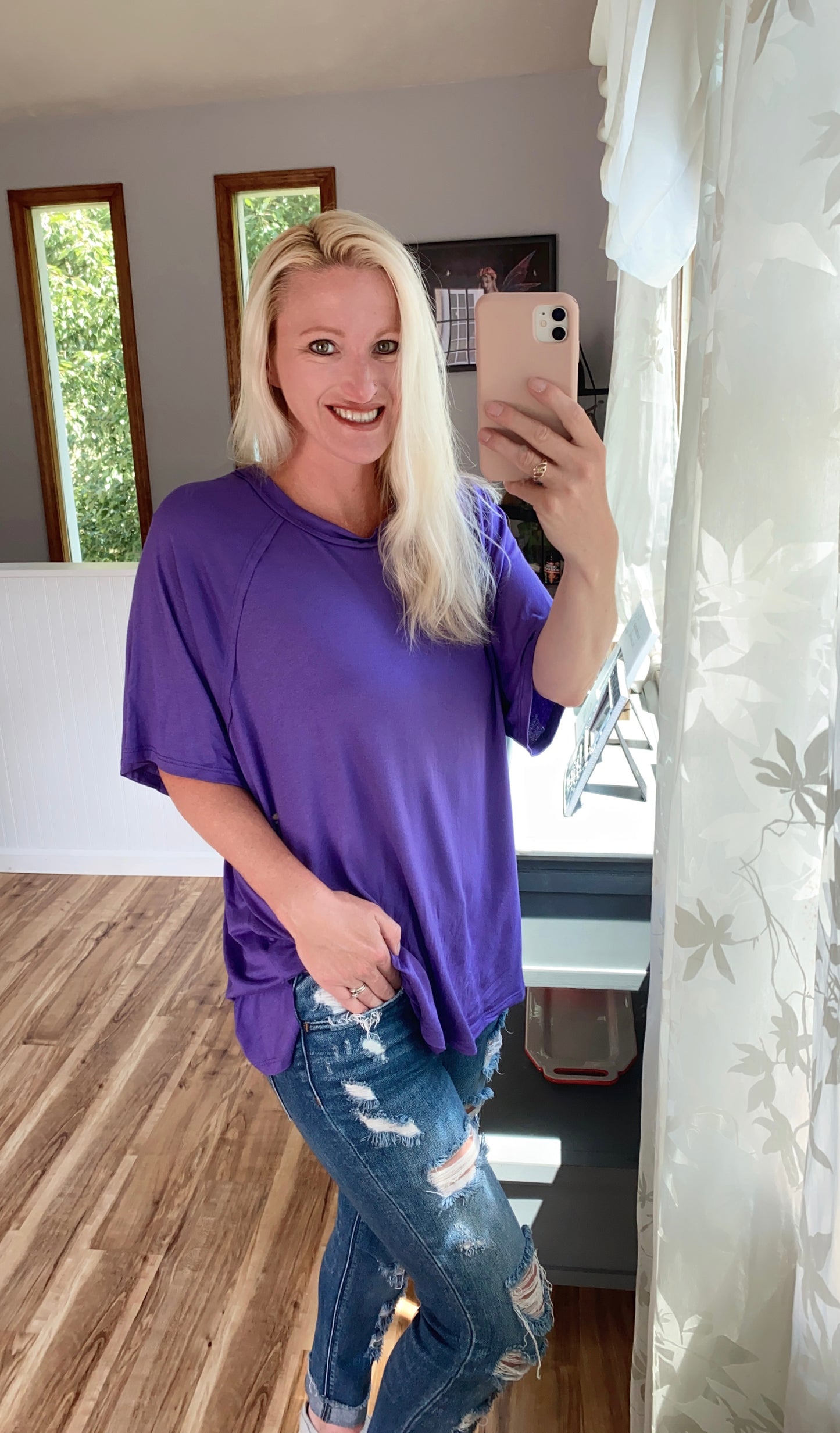 Raglan Top in Plum