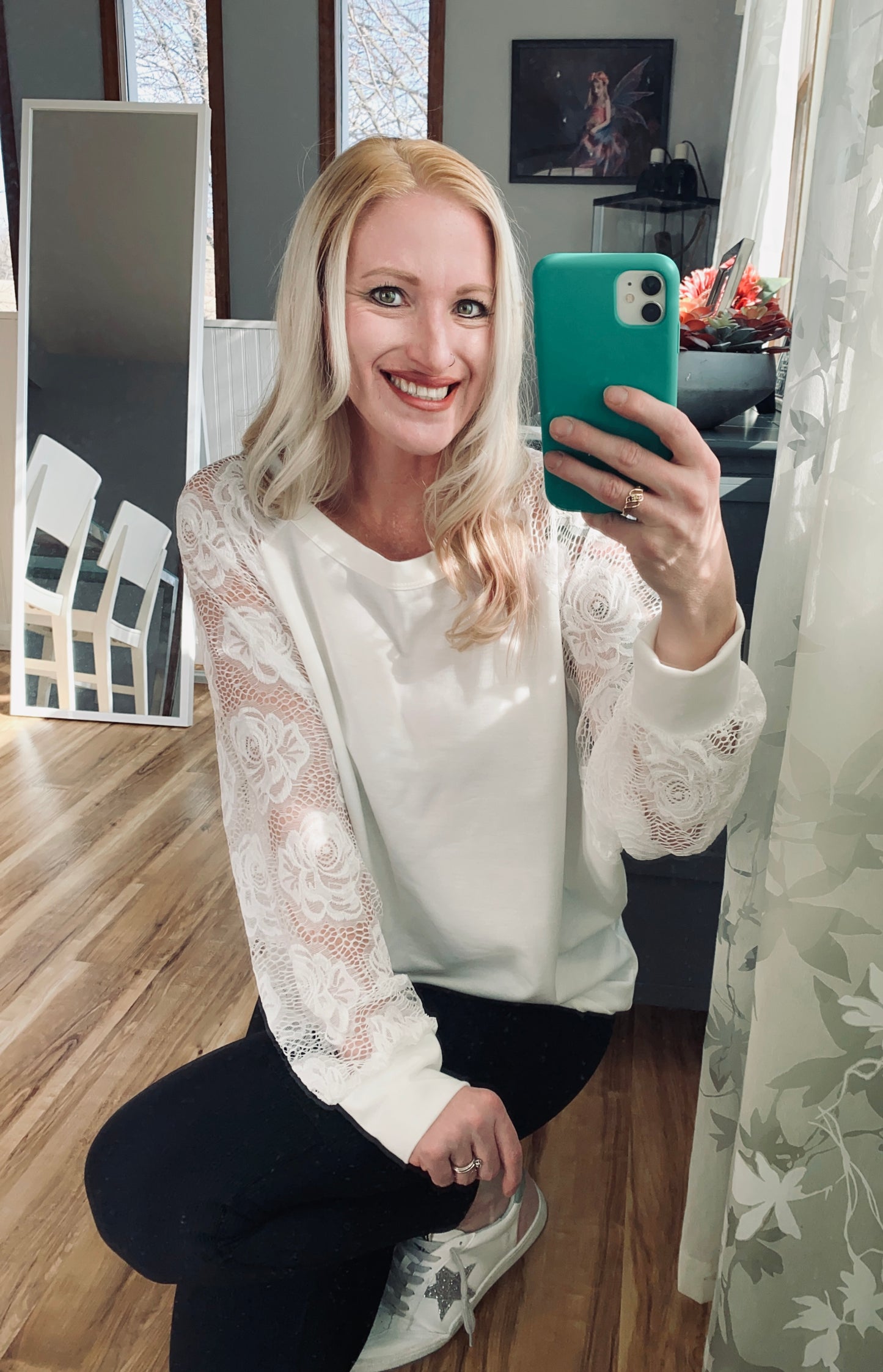 Ivory and Lace Top