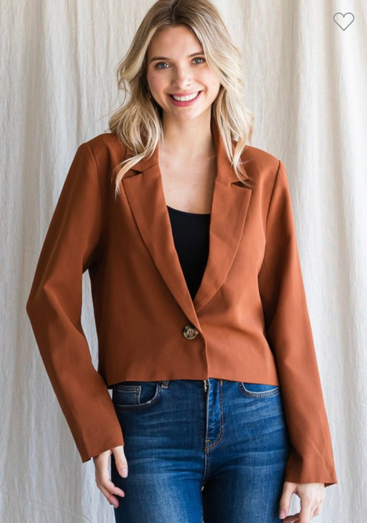 Pretty On Point Toffee Blazer