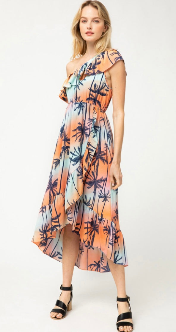 Sunset Palms Vacation Dress